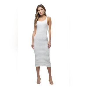 NWOT White Knit Tank Midi Dress